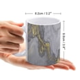 thumbnail image 2 of 11 Oz Grey and Gold Marble Printed Ceramic Coffee Mug - Gift for Birthdays and Holidays, 2 of 8