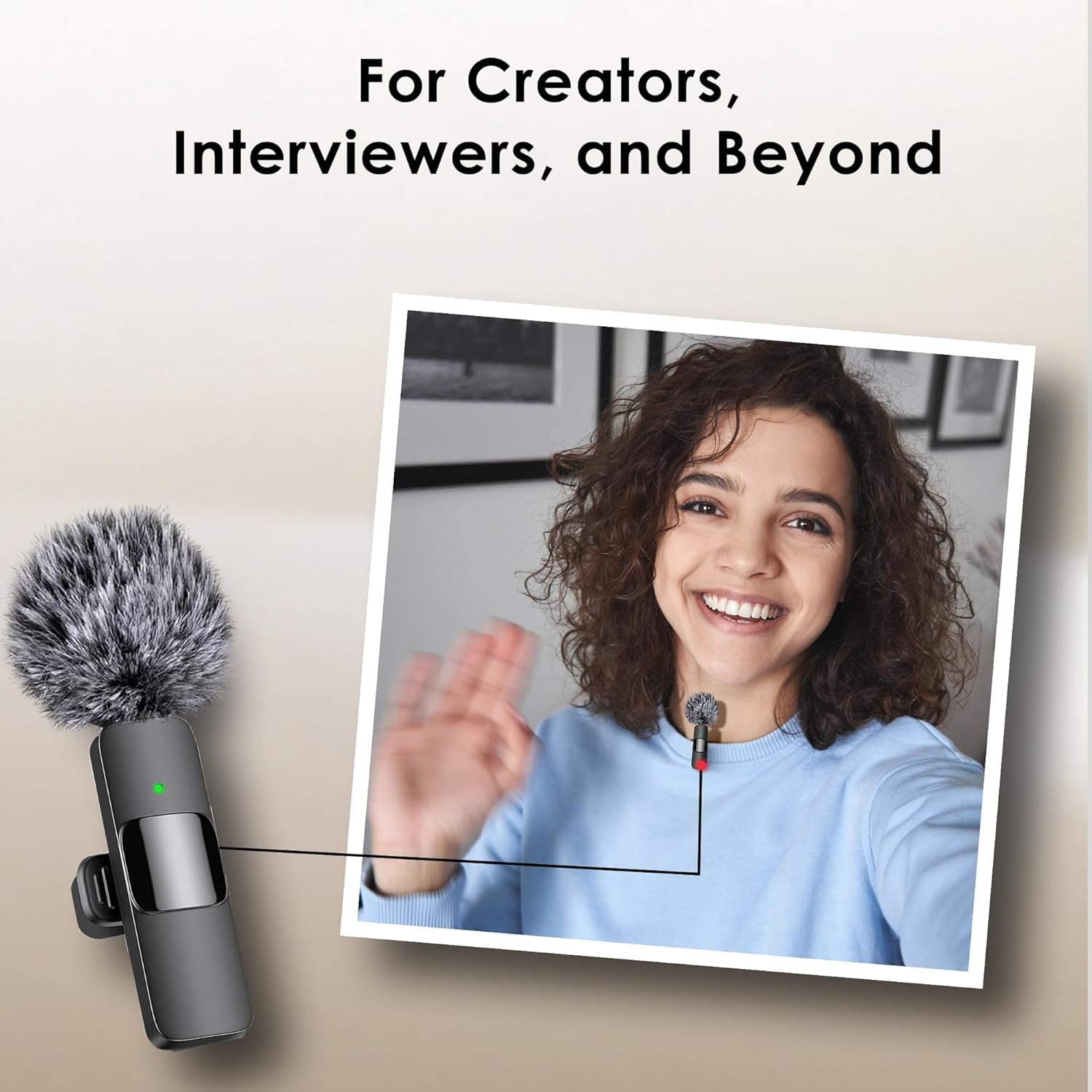 Mini Mic Pro Wireless Lavalier Microphone for iPhone and Android