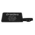 thumbnail image 3 of ThisWear Gifts for Grandma Like Wise Old Owl Less Feathers Beak and Stuff 2-pack Laser Engraved Leatherette Luggage Tags Black, 3 of 4