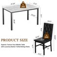 thumbnail image 3 of Furlinkhm Dining Table Set for 4 Faux Marble Kitchen Table and Chairs Set of 4, 5 Piece with PU Leather Upholstered Dinner Chairs for Compact Dining Room, Small Space, Black, 3 of 6