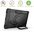 thumbnail image 5 of Dteck Shoulder Strap Case for Samsung Galaxy Tab S7 FE SM-T730/T736B 12.4-inch 2021,Shockproof Rubber Heavy Duty Hybrid Kids Friendly Protective Drop-Proof Handle Kickstand Cover,Black, 5 of 8