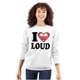 thumbnail image 3 of I Love Loud Heart Eyes Funny EDM Pot Sweatshirt for Men or Women Brisco Brands L, 3 of 6