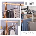 thumbnail image 3 of Folding Household Wardrobe Retractable Multi-layer Hanger Hang Pants Storage Artifact Movable Sliding Clip, 3 of 8