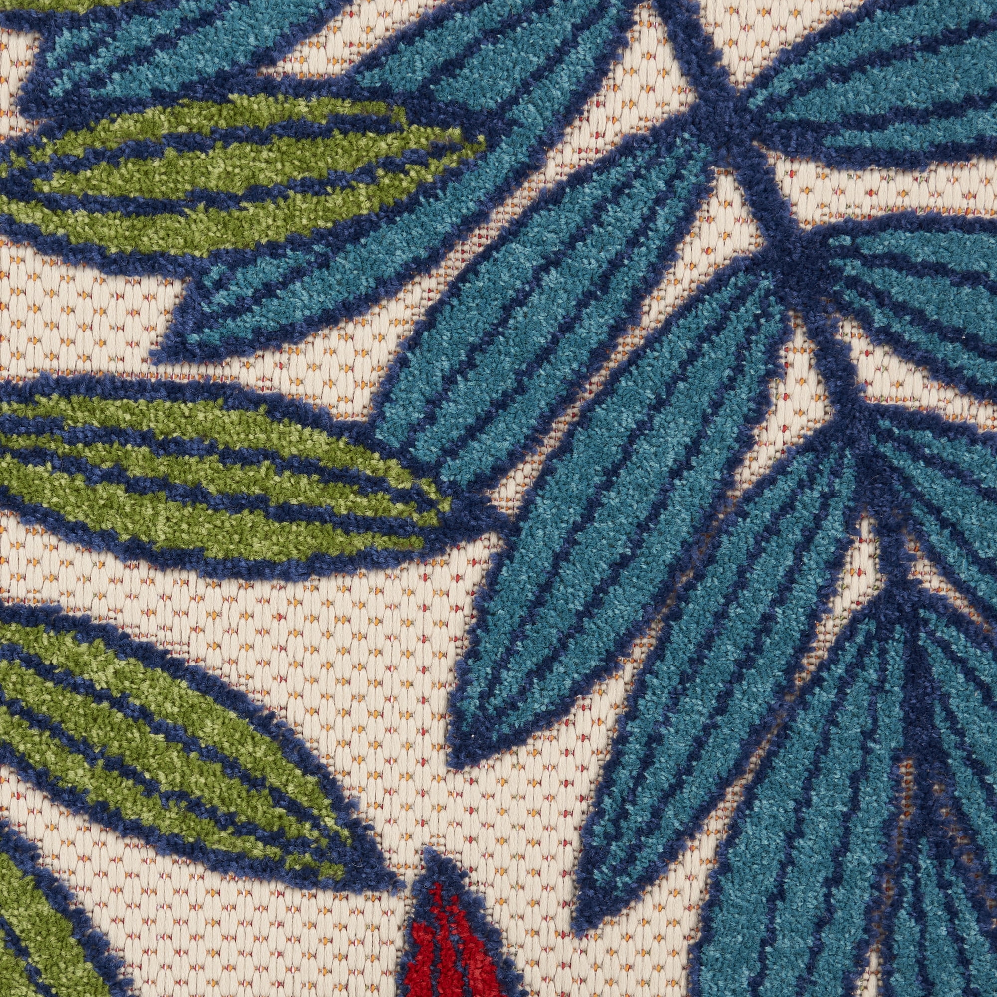 Nourison Aloha Indoor/Outdoor Tropical Botanical Multicolor 2'3" x 8' Area Rug, (8' x Runner)