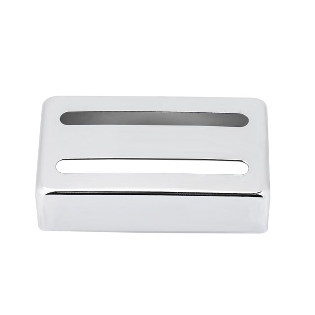 Estuche para pastilla de guitarra de metal con dos ranuras, cubierta Humbucker de latón para guitarras eléctricas, color plateado