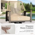 thumbnail image 4 of Sophia & William 7-Piece Outdoor Patio Dining Set Swivel Metal Wicker Chairs and Steel Round Table, 4 of 11