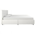 thumbnail image 5 of DHP Dean White Faux Leather Upholstered King Bed with Storage, 5 of 15