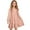 C105/Pink, variant on Afdoent Girls Fashion Dresses Elegant Long Sleeve Square Neck Ruffle Detail Smocked Waist Casual Party Dress For Girls Comfortable Everyday Wear 3-4 Years