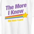 thumbnail image 3 of Instant Message - The More I Know - Women's Short Sleeve Graphic T-Shirt, 3 of 6