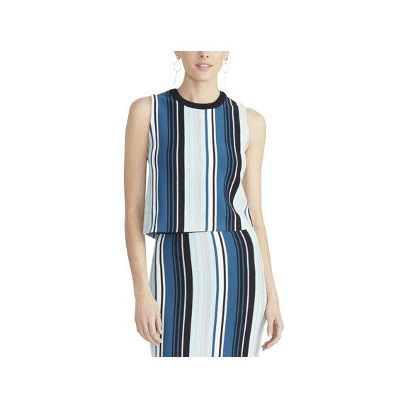 Rachel Rachel Roy Womens Metallic Striped Tank Top Sweater
