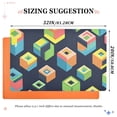 thumbnail image 6 of Yayeee Doormat for Indoor Entrance 32" x 20" Non Slippery Floor Rug, Green Cubes, 6 of 8