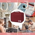 thumbnail image 3 of Adjustable Compartments Travel Organizer, Durable Padded Protection Foldable Bag For Electronic Accessories, Smooth Zipper Design, Tech Kit Bag For Home & Travel (1pcs), 3 of 5