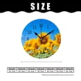 thumbnail image 2 of 12 Inch Wall Clock Battery Operated Silent Clock Decorative for Office, Kitchen, Outdoor, Living Room，Beautiful Sunflower Field Design, 2 of 5
