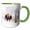 Green/White, variant on 3drose, Buffalo Looking for Direction. Yellowstone National Park. Wyoming., 11oz Mug