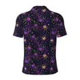 thumbnail image 3 of Vsdgher Multi-colored Spiders Print Men's Short Sleeve Stretch Polo Shirt, Moisture-Wicking Performance Polo Shirt, 3 of 8