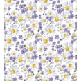 thumbnail image 3 of Ambesonne Floral Duvet Cover Set, Blossoming Wild Flowers, Queen, White Yellow Purple, 3 of 3