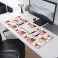 thumbnail image 2 of Long Mouse Pads for Desk,Pioneer Flower Floral Print Pattern Desk Mats on Top Of Desks, Desk Mouse Pad Extra Large with 3mm Non-Slip Base and Stitched Edge for Gaming,Office,Work,Home 31.5"x11.8", 2 of 6