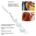 thumbnail image 3 of Colgantes para rastas de pelo ANGGREK pinzas plateadas para trenzas de pelo de mariposas para hombres, 3 of 8