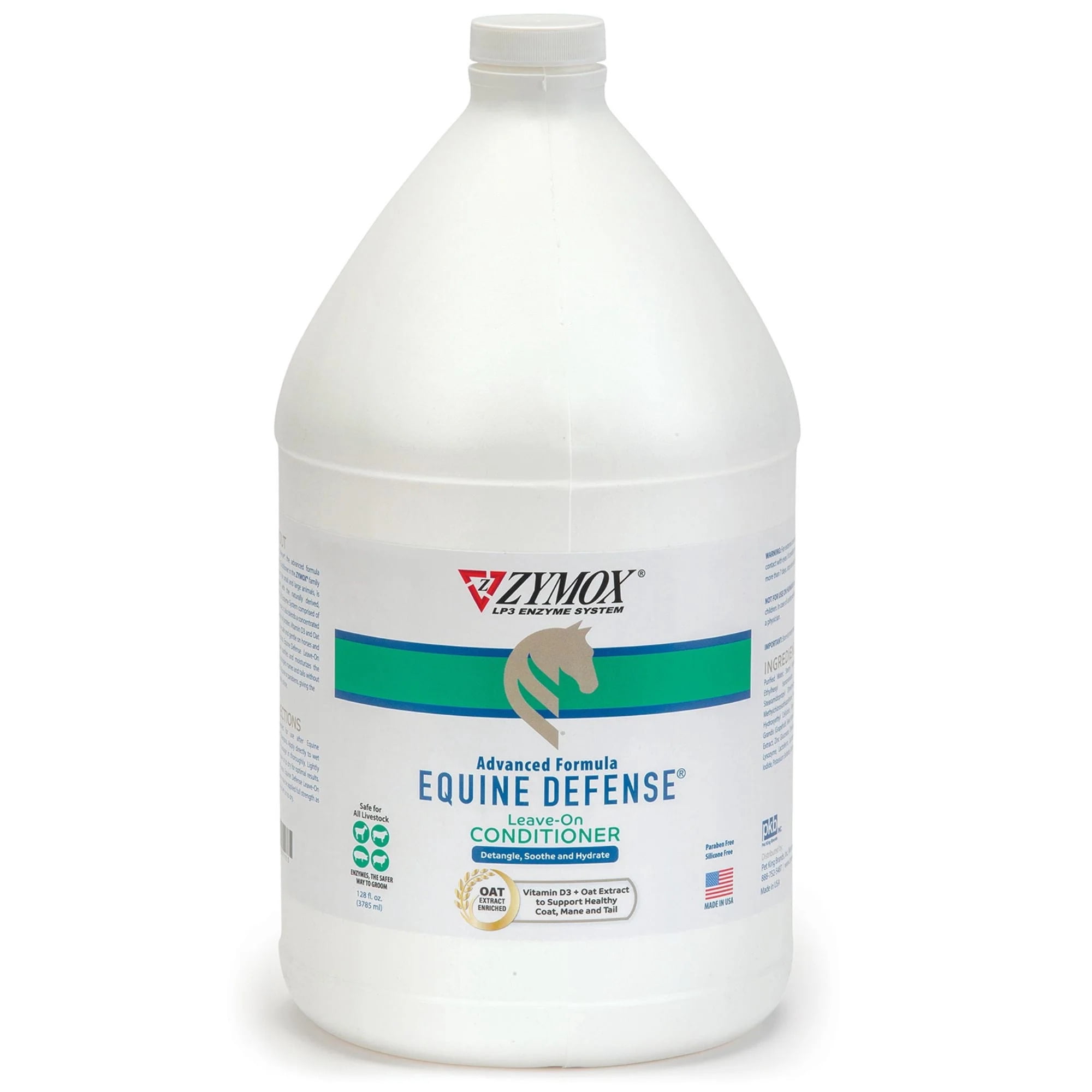 Zymox Equine Defense Advanced Formula Leave-on Conditioner, 1 gal. for Horse Coat Care