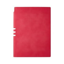 Btomtd A5 Solid Color Perforated Notebook Diary, Thick Work Notebook 200 Pages, Hardcover Dorian Paper Notebook, Red