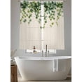 thumbnail image 5 of Retro Green Leaves Sheer Curtains 72 Inch Length 2 Panels Set, Spring Pastoral Botanical Plant Vines Voile Window Treatment Rod Pocket Curtains Sheers Drapes for Bedroom/Living Room/Kitchen 52"x72"x2, 5 of 7