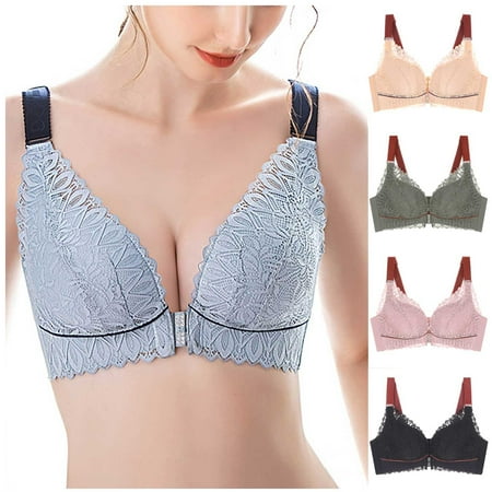 

Rong Yun Women s Front Closure Extra-Elastic Large Shaping Posture Lift Bras