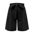 thumbnail image 6 of BLVB Womens Shorts Comfy Summer High Waist Casual Wide Leg Shorts for Women Trendy with Belt Pockets, 6 of 7