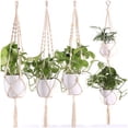 thumbnail image 3 of Colgador de plantas de macramé bohemio, arte de pared, uso interior al aire libre, elegante bohimiano para decoración del hogar, soporte para macetas Jumpingount JJ18381-13, 3 of 6