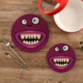 thumbnail image 4 of SKYSONIC Purple Monster Pot Holders Trivets, 2 Pcs Heat Resistant Trivets,3D Funny Cotton Thread Weave Mats for Hot Pads Pans Pot Bowl Teapot for Kitchen Decor, 4 of 7