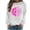 Pink, variant on IROINNID Reduced Breast Cancer Sweatshirt for Women Breast Cancer Awareness Loose Summer New Solid Color Cotton Linen Long-sleeved Loose Large Size Shirt Female,Pink