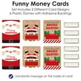 thumbnail image 6 of Big Dot of Happiness Jolly Santa Claus - DIY Assorted Christmas Party Cash Holder Gift - Funny Money Cards - Set of 6, 6 of 8