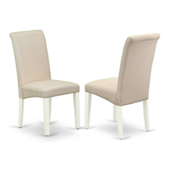 Atlin Designs 42" Wood Dining Chairs in White/Cream (Set of 2)