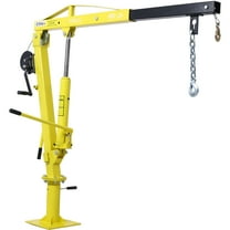 Truck Crane – Heavy-Duty Hydraulic Pickup Truck Bed Hoist with Hand Winch, 360° Swivel Jib Crane, 44.5" to 59" Boom Extension, Portable Engine Lifting Hoist for Trailers & Garages 1000 LB