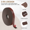 thumbnail image 3 of Uxcell Wall Corner Protector 0.8" x 29.5 ft, Self Adhesive Wall Guard Brown, 3 of 6