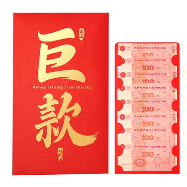 SharkTRUE Sac à Argent Rouge Festival de Printemps 2026 Sac Rouge Année du Cheval Angpao Grande Taille Grande Enveloppe Rouge Nouvel An