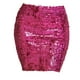 thumbnail image 2 of Faldas de moda para mujer, faldas elásticas brillantes para la calle, vestido de tubo con lentejuelas, falda cruzada para Rosa roja, 2 of 7