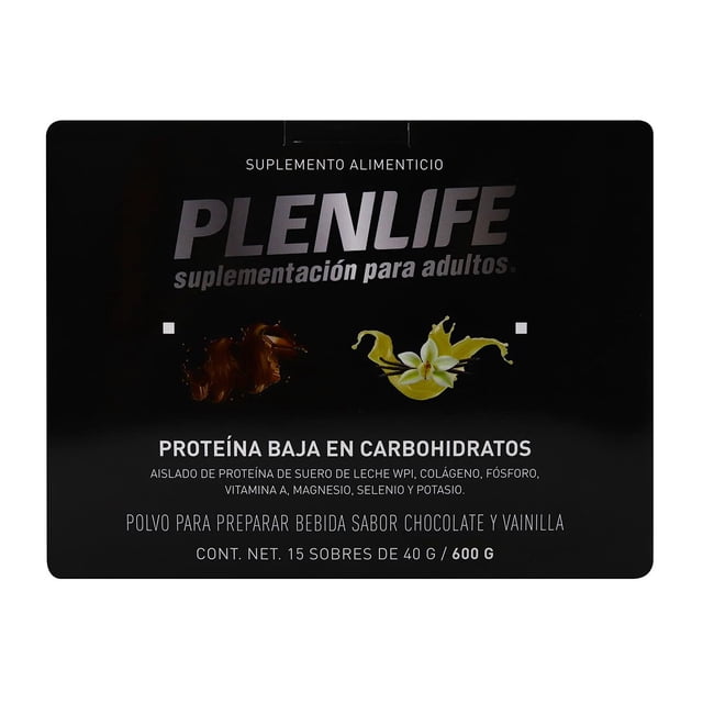 Suplemento Low Carb caja con 15 sobres 40g Plenlife