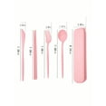 thumbnail image 2 of 1pc Creative Portable Pp Cutlery Set, 4pcs Knife, Fork, Spoon, Chopsticks Set, Outdoor Portable Gift, Student Travel Cutlery,Suitable For Outdoor Trav, 2 of 5
