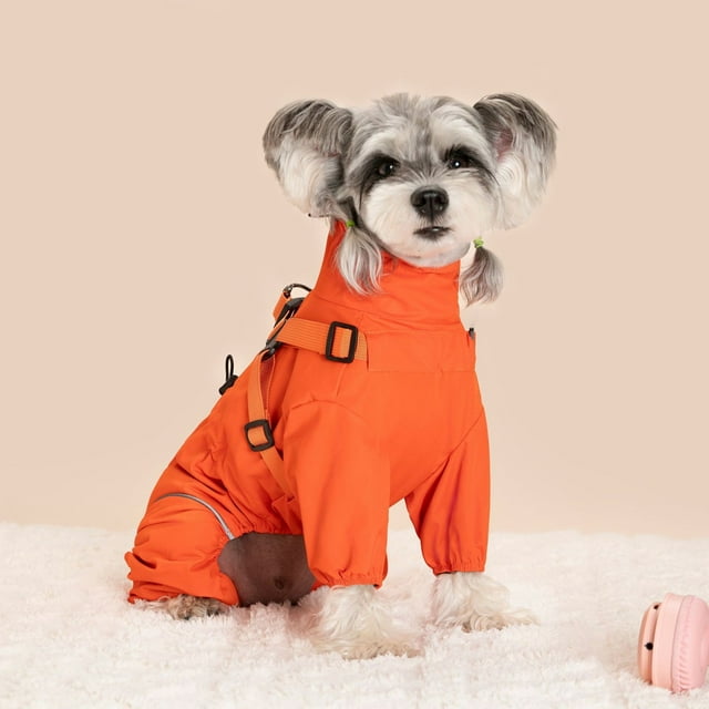 Winter Windproof Dog Trench Coat for Outdoor Adventures Fashionable Warm Pet Apparel Cold Weather Attire