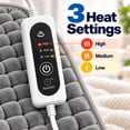 thumbnail image 5 of Heating Pad for Back Pain Relief, 12 x 24 in Electric Heating Pad with 3 Heat Settings, 2-Hour Auto Shut Off, Machine Washable, Ultra Soft Polyester, 5 of 8