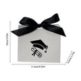 thumbnail image 4 of Graduation Gift Bags, 10 Pack Small Gift Bags 4.5"x1.7"x3.9", White Paper Gift Bags with Bow Ribbon, Graduation Cap Gift Bags Bulk Graduation Party Favors Decor Party Supplies, 4 of 7