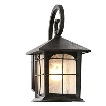 Home Decorators Collection Wall Mounted Brimfield 1-Light Outdoor Aged Iron Wall Lantern Y37029A-151