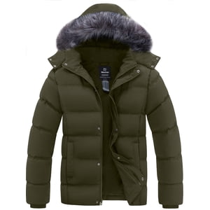 Wantdo Men's Winter Puffer Jacket Waterproof Parka