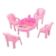 thumbnail image 2 of Table à Manger de Maison de Poupée Chaises 1:16 Plastique Haute Simulation Table Miniature Chaises pour Décoration DIY, 2 of 8