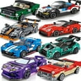 thumbnail image 2 of City Speed Champion Sports Car Building Blocks Technique Car Carro Rennau Voiture Vehicle MOC Educational Construction Toys, 2 of 10