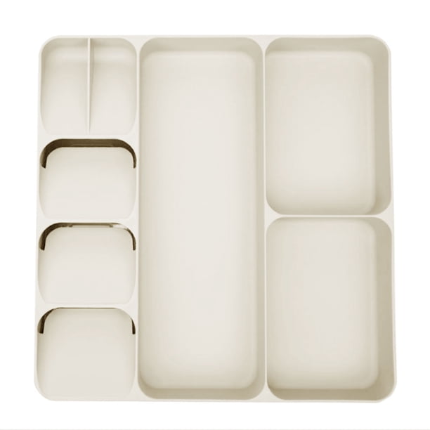 Cajón de cocina Organizador de cubiertos Bandeja multifunción grande para ahorrar espacio para cubiertos Cubiertos
