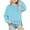 Light Blue, variant on CYRBOKO Girls Pullover Sweatshirts, Crew Neck Casual Long Sleeve Winter Sportwear Clothing Pink Size 13-14 T