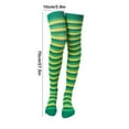 thumbnail image 3 of PATLOLLAV St. Patrick Day Socks,Long Tube Green and White Striped Socks Cotton Cute Green Stockings,Shamrock Green Thigh High Socks Irish Knitted Knee for Costume Party, 3 of 5