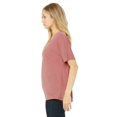 thumbnail image 3 of BELLA 8815 BellaCanvas Ladies` Flowy Basic V-Neck Tee 8815, S, Mauve, 3 of 3