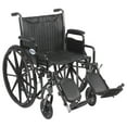 thumbnail image 3 of Drive Medical Silver Sport 2 Wheelchair, Non Removable Fixed Arms, Swing away Footrests, 18" Seat, 3 of 4